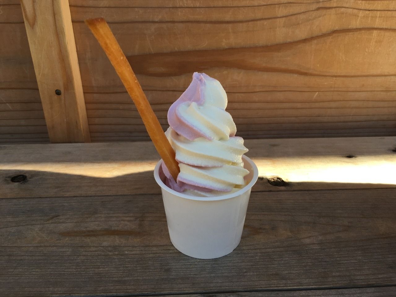 芋けんぴと紫芋のソフトクリーム！！